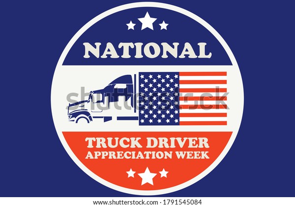 National Truck Driver Appreciation Week Celebrate Stock Vector (Royalty ...