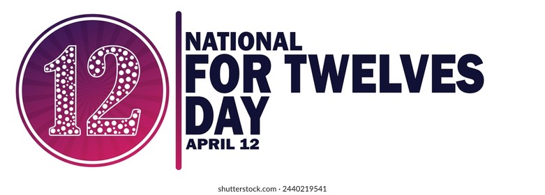 National For Twelves Day. Suitable for greeting card, poster and banner.