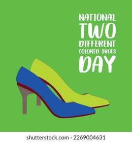 Nationalfeiertag mit zwei farbigen Schuhen . Design geeignet für Grußkartenposter und Banner