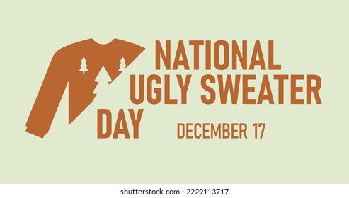 National Ugly Sweater Day background. Vector design illustration.