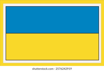 National Ukaraine flag, official colors and proportion correctly. National Ukraine flag. Vector illustration. Ukraine flag vector icon, simple, flat design for web or mobile app.