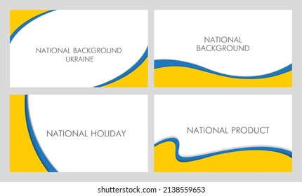 National Ukraine background. A set of blanks for texts