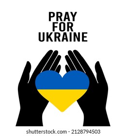 National Ukrainian flag. Concept symbol of help support and no war in the country of Ukraine. Vector isolated illustration.