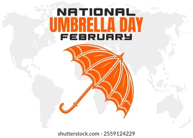 NATIONAL UMBRELLA DAY Vector Illustration background
