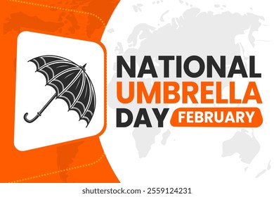 NATIONAL UMBRELLA DAY Vector Illustration background on february