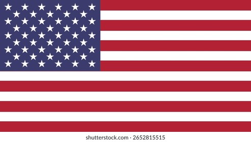 National United States flag. High detailed flag of United States. North America. USA. 3D illustration.