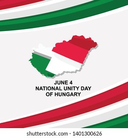 National Unity Day of Hungary vector illustration. Suitable for greeting card, poster and banner 