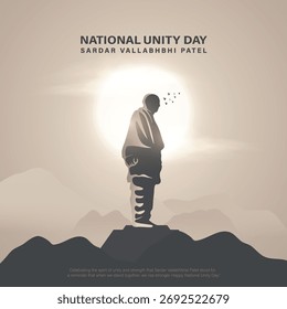 National unity day silhouette vector design.