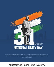  National Unity Day vector design, Sardar Vallabhbhai Patel