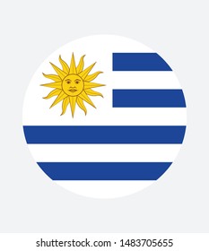 National Uruguay flag, official colors and proportion correctly. National Uruguay flag. Vector illustration. EPS10. Uruguay flag vector icon, simple, flat design for web or mobile app.