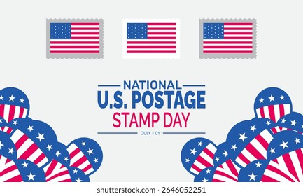 Ilustração de fundo do Dia Nacional do Carimbo de Postagem dos EUA. Conceito de férias. Utilize para plano de fundo, banner, cartaz, cartão e modelo de design de pôster com design de ilusão profissional 