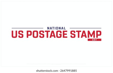 Projeto do dia do selo postal nacional dos EUA em fundo branco, Projeto tipográfico do dia do selo postal nacional dos EUA, Projeto vetorial do dia do selo postal nacional dos EUA, Dia do selo postal nacional dos EUA