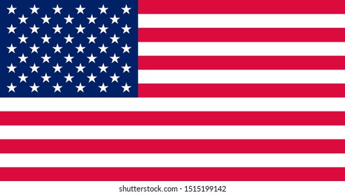 National USA flag. Simple flat vector illustration eps10
