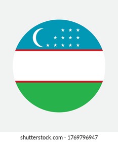 Bandera nacional de Uzbekistán, colores oficiales y proporción correcta. Bandera nacional de Uzbekistán. Ilustración vectorial. EPS10. Icono vector de bandera de Uzbekistán, diseño simple y plano para web o aplicación móvil.