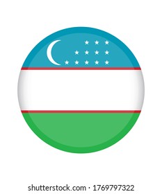 Bandera nacional de Uzbekistán, colores oficiales y proporción correcta. Bandera nacional de Uzbekistán. Ilustración vectorial. EPS10. Icono vector de bandera de Uzbekistán, diseño simple y plano para web o aplicación móvil.