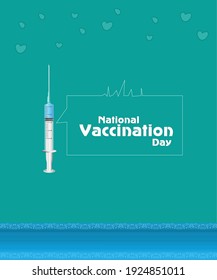 National Vaccination Day. Poster, Banner.