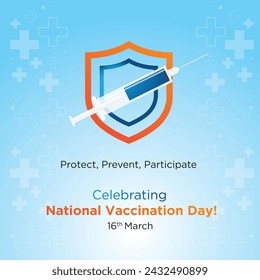 National Vaccination Day Social Media Post Design Vector template