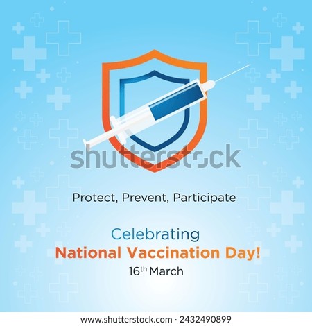 National Vaccination Day Social Media Post Design Vector template