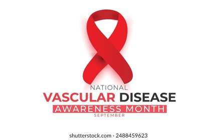 National Vascular Disease Awareness Month. background, banner, card, poster, template. Vector illustration.