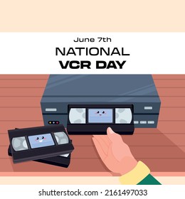 National VCR Day on June 7th. Happy VHS videotapes sharing memories