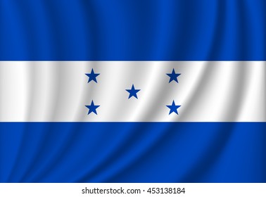 national vector flag of honduras