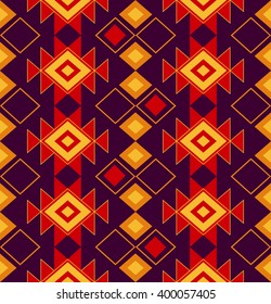 national vector ornament of the peoples of the North. Tribal seamless pattern with triangles for fabric, paper or the web. 