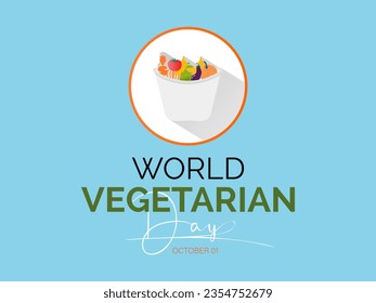 National Vegetarian Month Celebrates Wholesome Choices, Sustainability, and the Benefits of Plant-Based Nutrition. Vector Illustration Template.