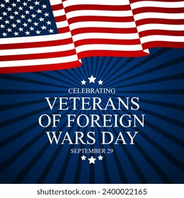 National Veterans Of Foreign Wars Day Background Vector Illustration 