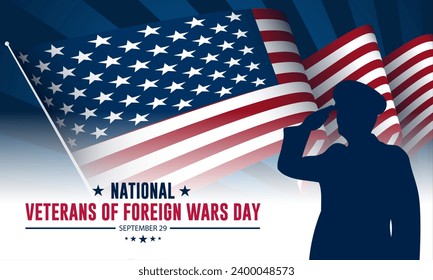 National Veterans Of Foreign Wars Day Background Vector Illustration 