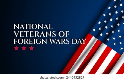 National Veterans Of Foreign Wars Day Background Vector Illustration 