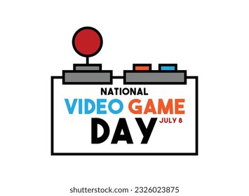 National Video Game Day design vector. July 8. Eps 10.