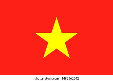 National Vietnam flag. Simple flat vector illustration eps10