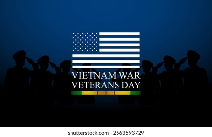 National Vietnam War Veterans Day design background illustration