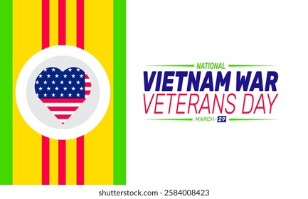 National Vietnam War Veterans Day. This holiday-themed design is perfect for backgrounds, banners, greeting cards, posters with text inscription, Classic social media posts. vector