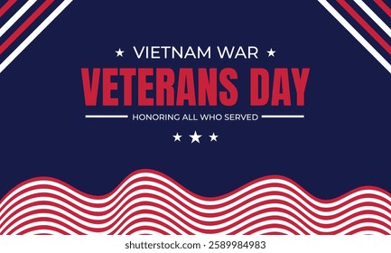 National Vietnam War Veterans Day with Soldiers and Flags