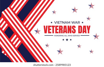 National Vietnam War Veterans Day with Soldiers and Flags