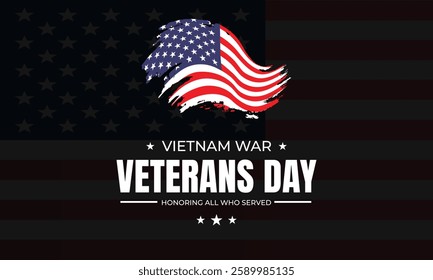 National Vietnam War Veterans Day with Soldiers and Flags