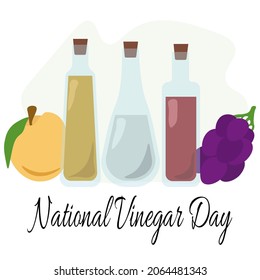 National Vinegar Day, idea for poster, banner, flyer or postcard vector illustration
