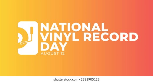 National vinyl record day, august 12, social media post, web, poster, background, greeting card, banner concept, suitable for sale, vector illustration.