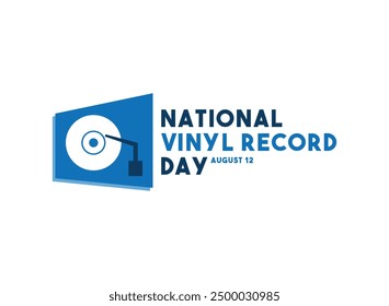 National Vinyl Record Day. August 12. White background. Eps 10.