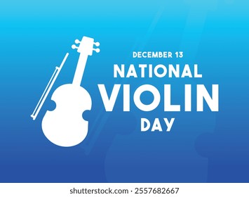 National Violin Day. December 14. Gradient background. Violin icon. Eps 10.