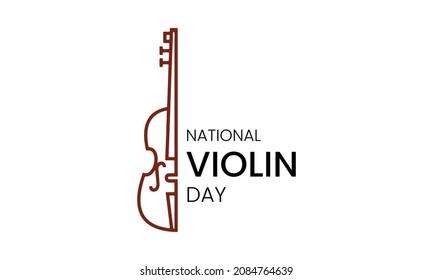 National Violin Day. Violin Day Icon Design