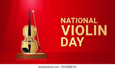 National Violin Day poster or banner