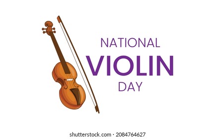 National Violin Day, Realistic violin vector