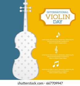 National Violin Day Vector Illustration. Suitable for poster, banner, campaign, and greeting card
