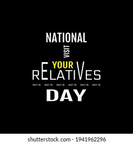 National Visit Your Relatives Day . Geometric design suitable for greeting card poster and banner