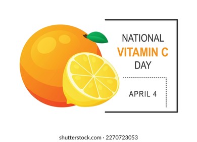 National Vitamin C Day background. Vector illustration background. 