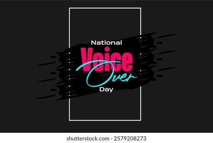 National VO Day, Voice Over Day Holiday concept. Template for background, banner, card, poster