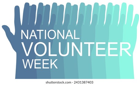 National Volunteer Week greeting banner. IVD awareness concept. International Volunteer Day.