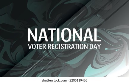 National Voter Registration Day. Design Suitable For Greeting Card Poster And Banner